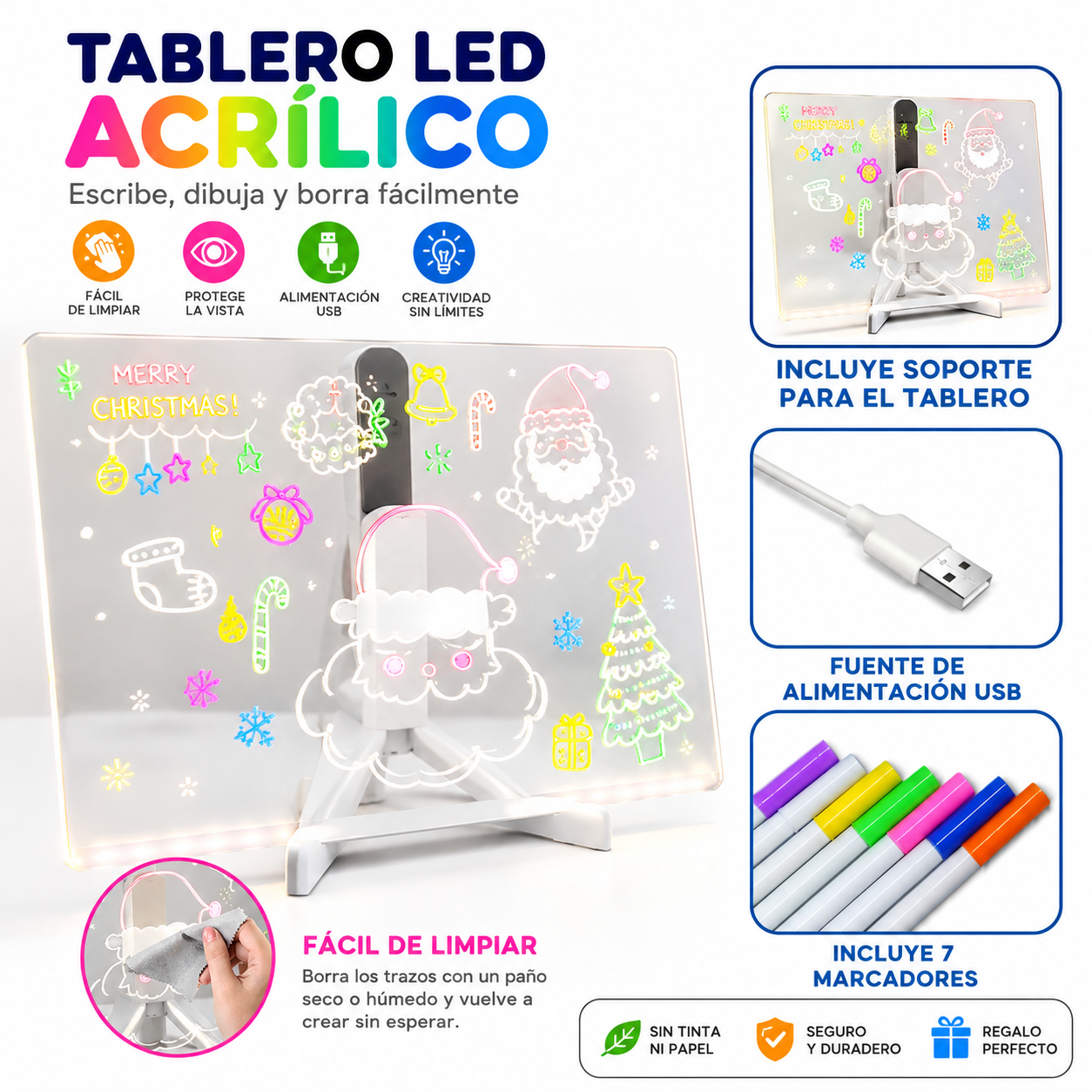 TableroBrillante - Tus mensajes iluminados, siempre a la vista