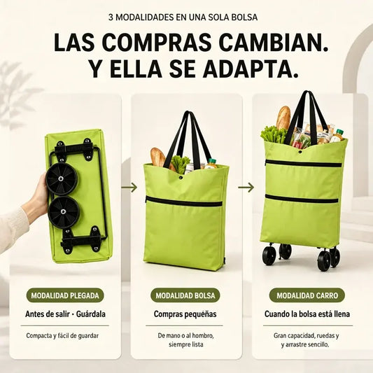 Bolso Plegable Con Ruedas | 2 en 1