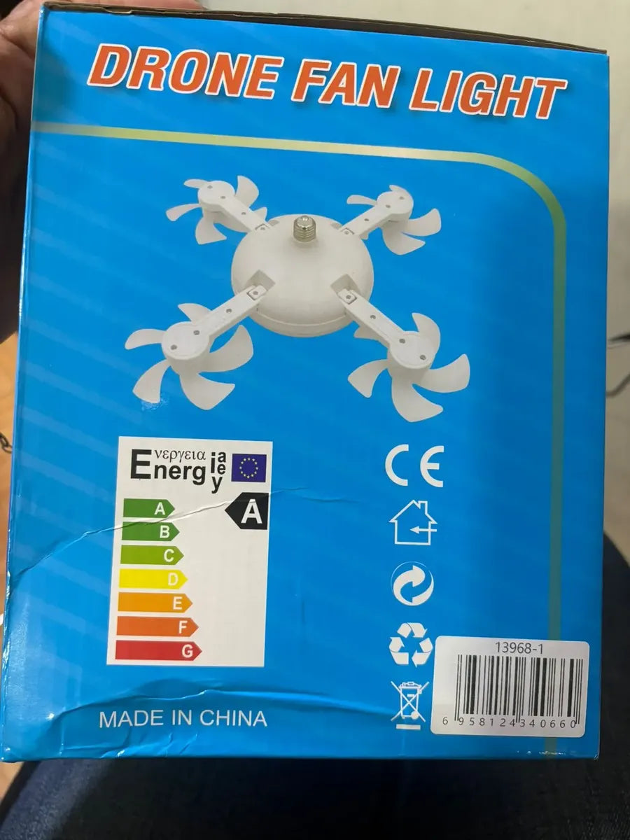 Ventilador de Techo con 4 Aspas y Luz