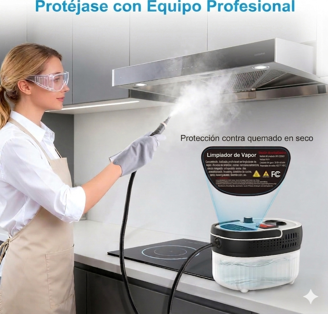 Limpiador a Vapor Portátil - 2500w