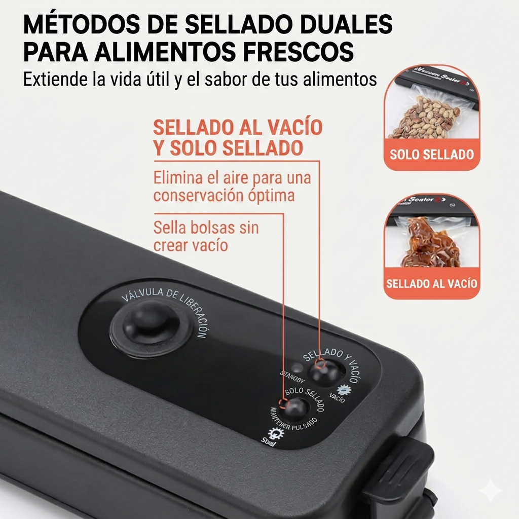 Selladoda al Vacío VacuHome - Preserva más, bota menos, gasta menos