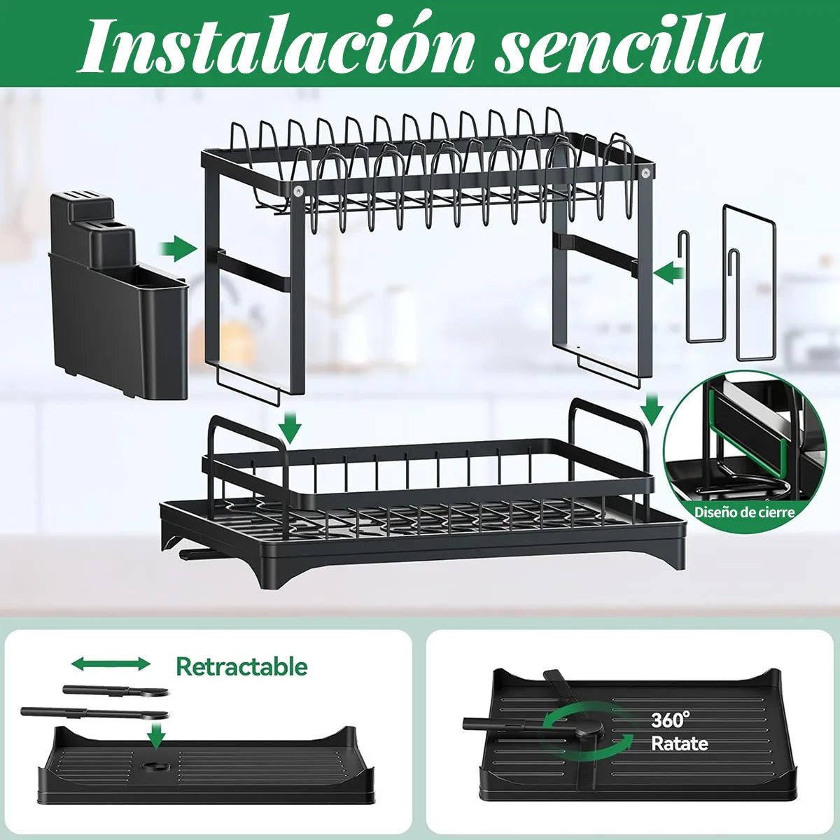 Secaplatos de de 2 Niveles