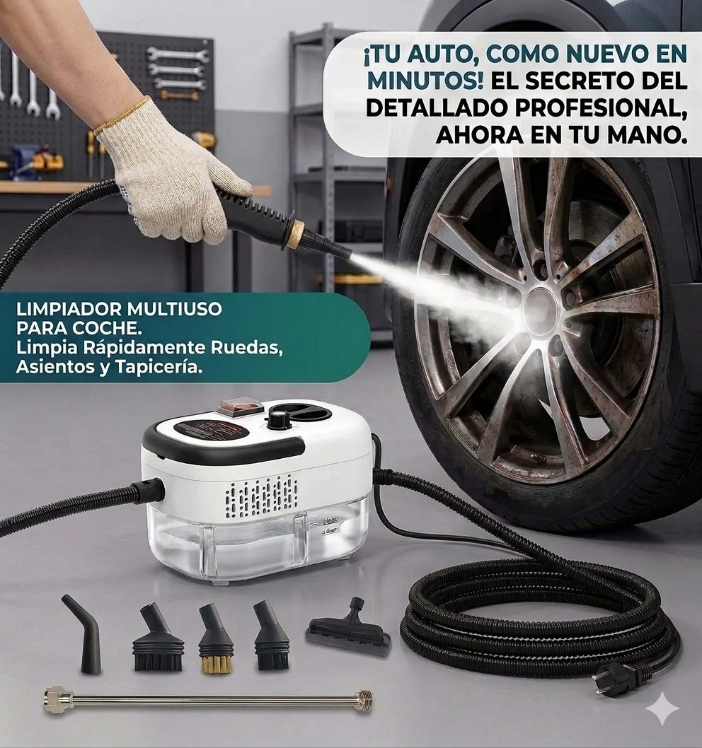 Limpiador a Vapor Portátil - 2500w
