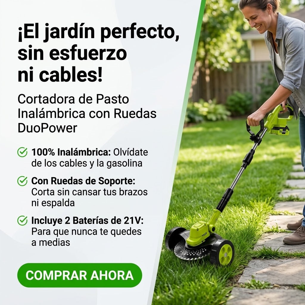 Cortadora De Pasto Inalambrica Con Ruedas