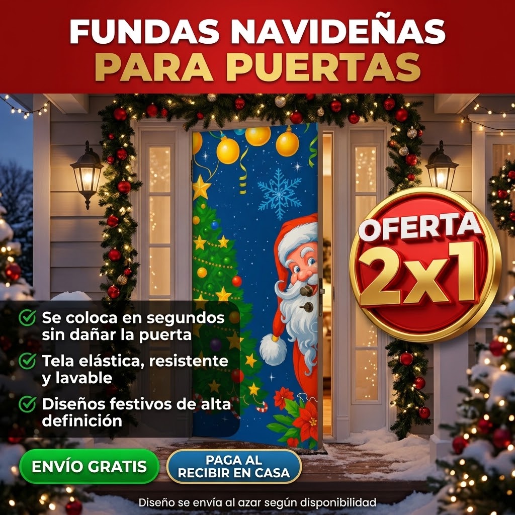 FUNDAS NAVIDEÑAS PARA PUERTAS