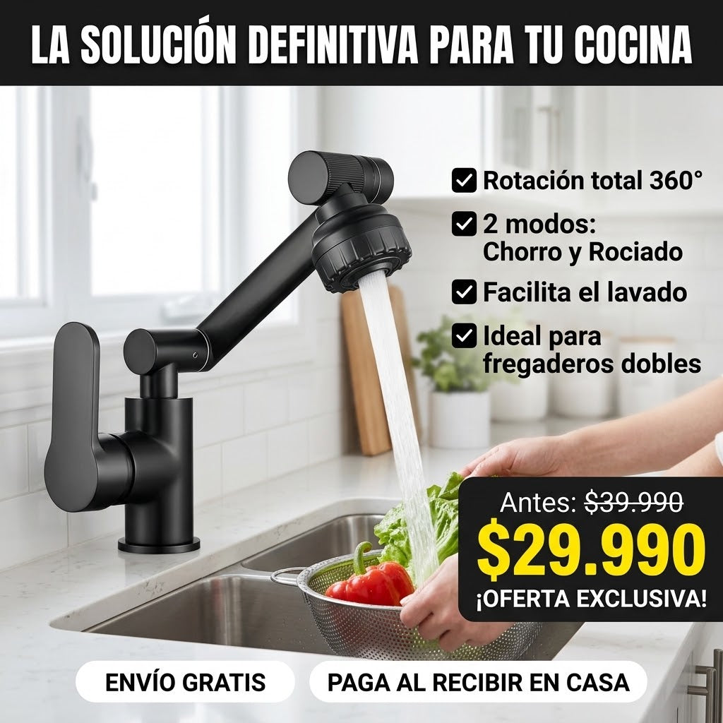 Grifo Lavado Rotación 360 Multifuncional