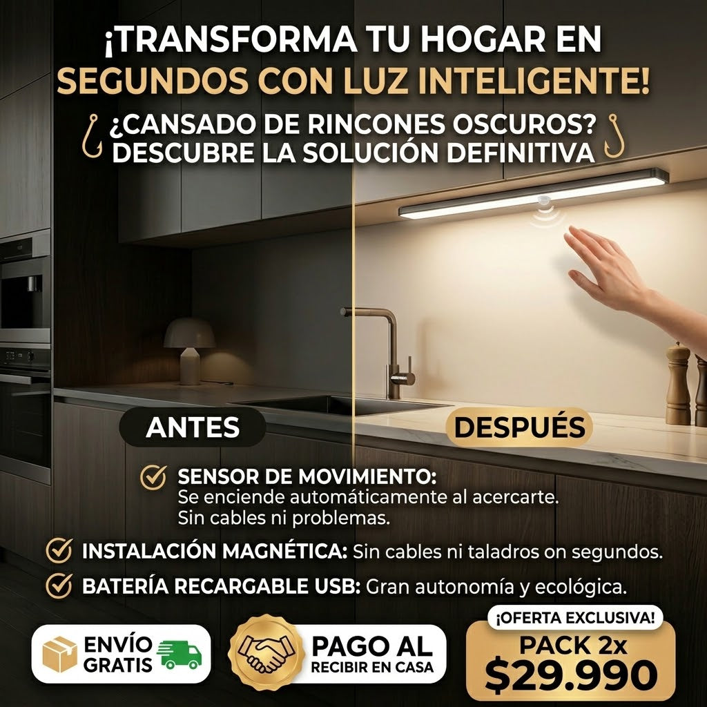 Pack 2 Luces Led Inalámbricas 50cm