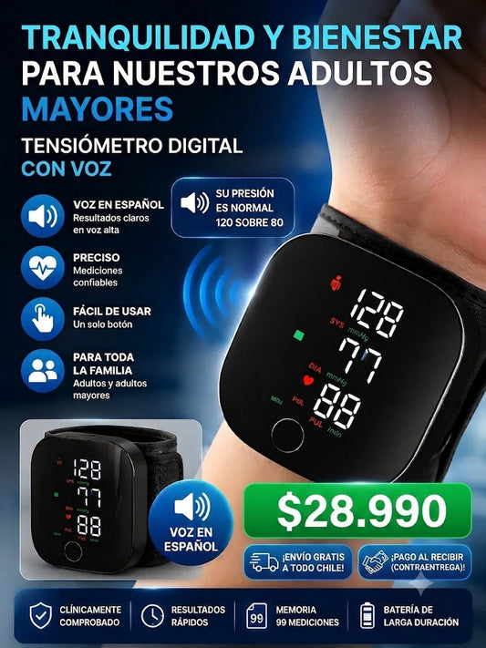 TENSIOMETRO DIGITAL - Tu presión, en voz alta y en segundos