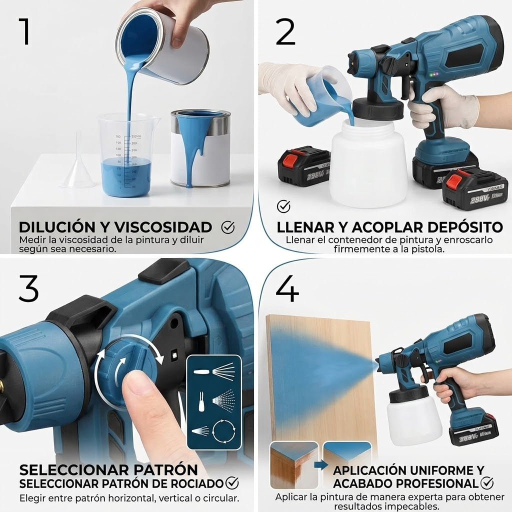 Pistola de Pintura Inalámbrica